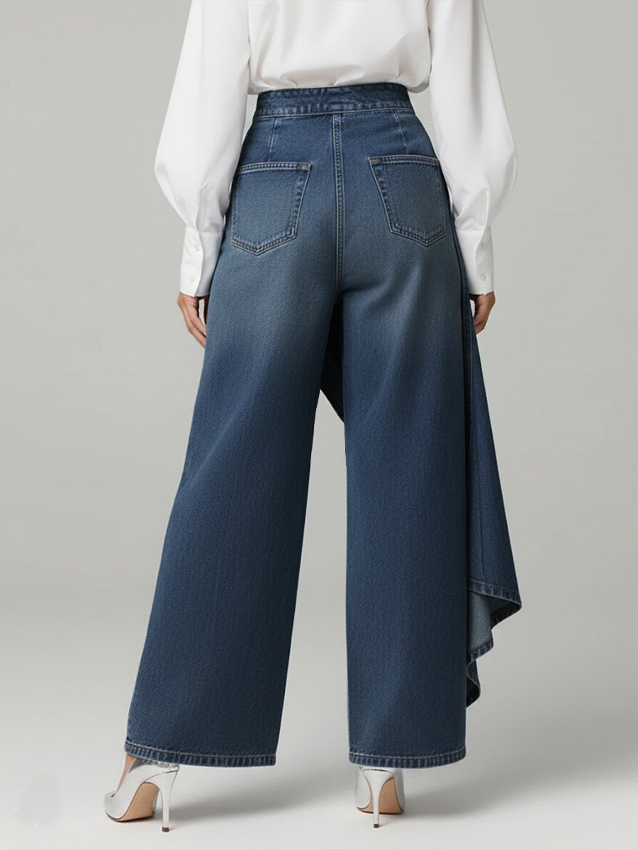 ✨✨ Women's High-waisted Relaxed Fit Wide-leg Jeans With A Stylish Design.