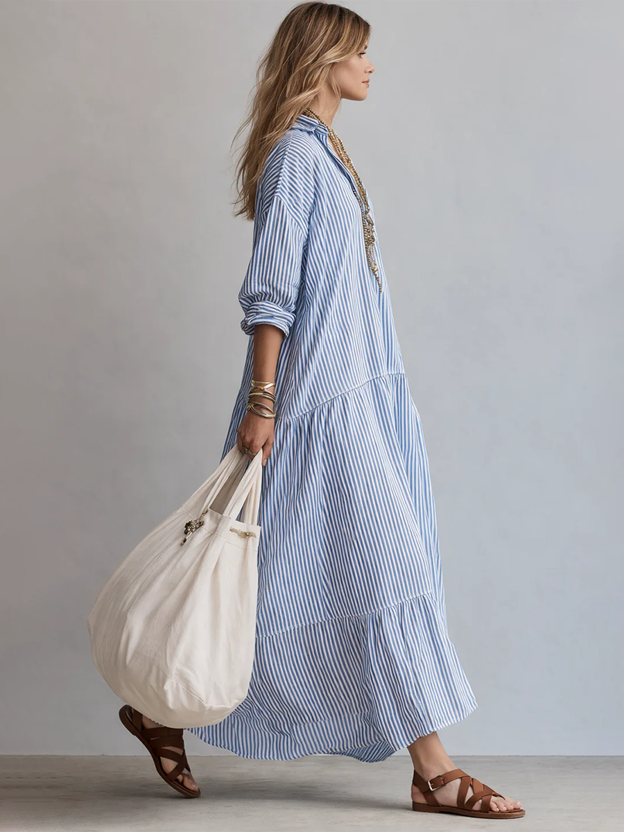💫 Minimal Striped Dress | Clean & Loose Silhouette