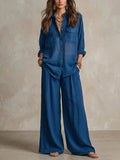 🌿🌿Women's Casual Cotton And Linen Wide-leg Pants Set