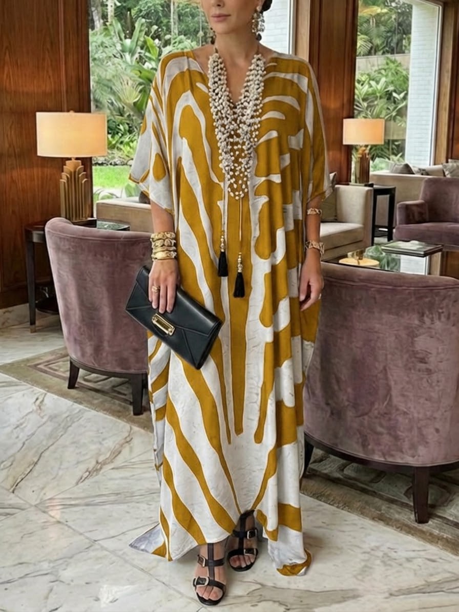 🐆 Chic Boho Maxi Dress 👗✨ Loose-Fitting & Comfortable for Everyday