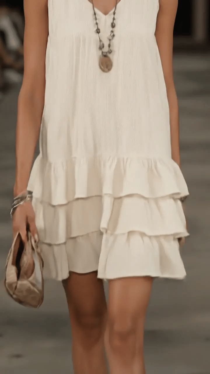 💝💝Women's Loose-fitting Solid Color Vest Dress