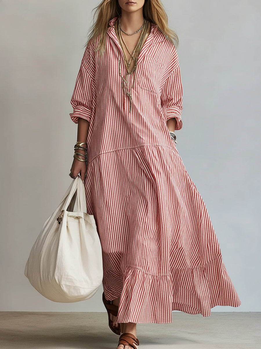 💫 Minimal Striped Dress | Clean & Loose Silhouette