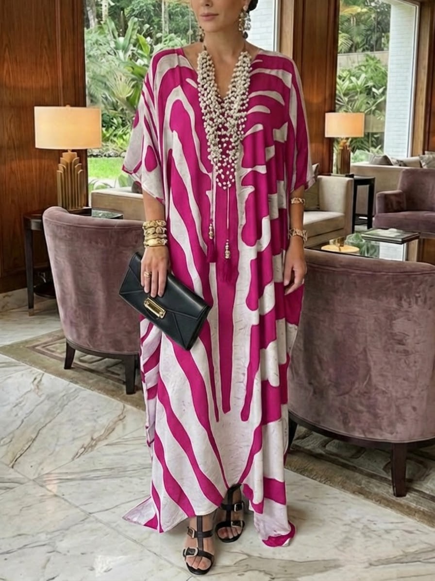 🐆 Chic Boho Maxi Dress 👗✨ Loose-Fitting & Comfortable for Everyday
