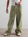 🎁New Arrivals🔥Women's Casual Loose Color-block Slimming Straight-leg Pants