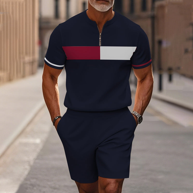 🔥60% OFF🔥Men's Quarter-Zip Shirt & Shorts Set