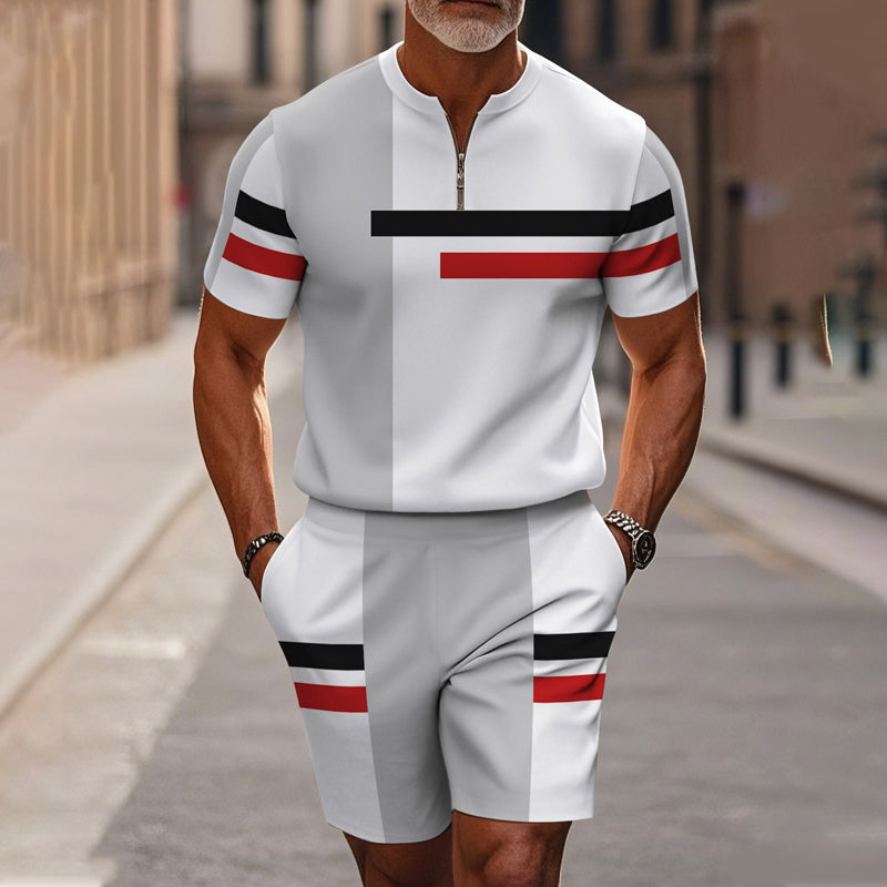 🔥60% OFF🔥Men's Quarter-Zip Shirt & Shorts Set