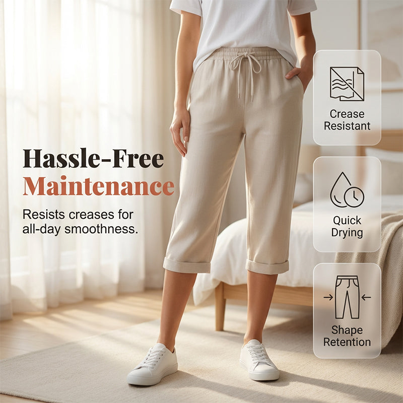 🥳🥳Women's Casual Cotton Linen Capris