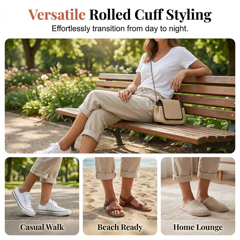 🥳🥳Women's Casual Cotton Linen Capris