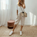 🥳🥳Women's Casual Cotton Linen Capris