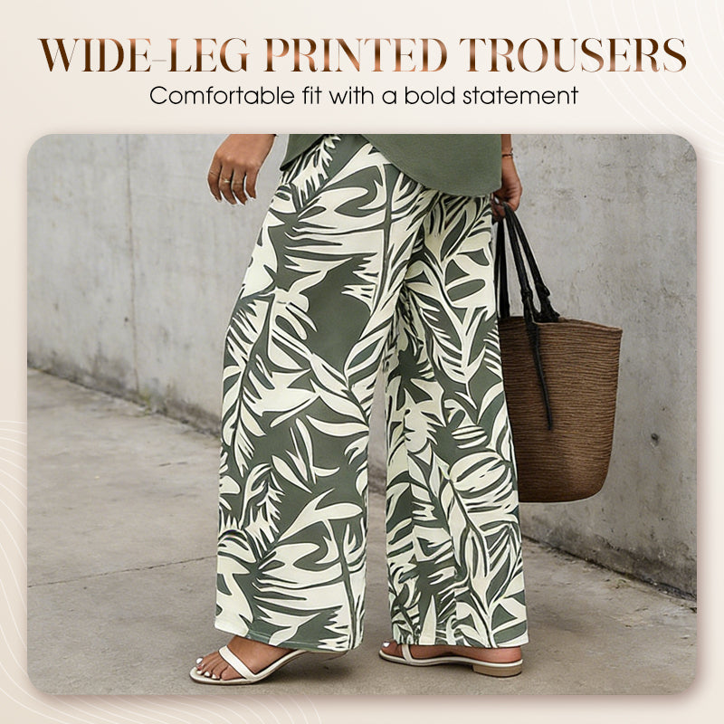 🥳 2026 MEGA SALE: 50% OFF! 💞 V-Neck Blouse & Printed Wide-Leg Pants