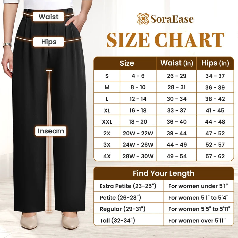 SoraEase - Women's Silky Soft Comfort Drape Pants