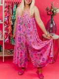 Hot sale 60%OFF & FREE SHIPPING 😍Vintage floral print loose sleeveless jumpsuit
